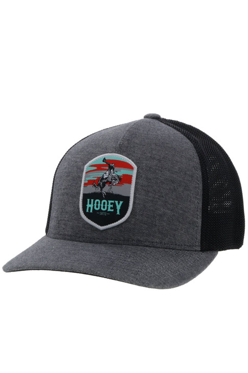 Hooey Cheyenne Flexfit Hat Mesh Back Patch Cap Hats - 2344GYBK-02