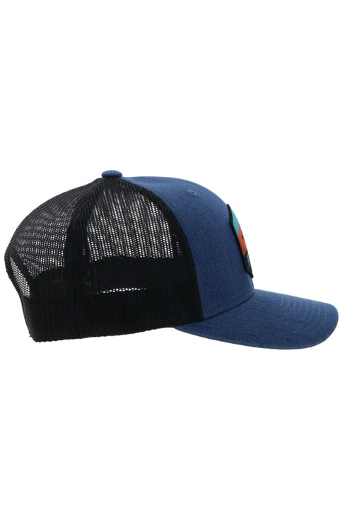 Hooey Punchy Trucker Hat Mesh Back Snapback Patch Cap Hats - 5027T-DEBK
