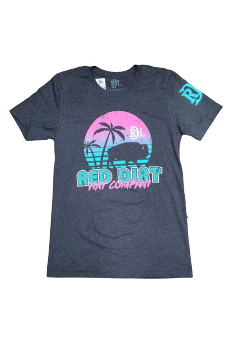 Red Dirt Hat Co. Unisex Miami Vice Short Sleeve T-Shirt Tee - RDHC-T-88