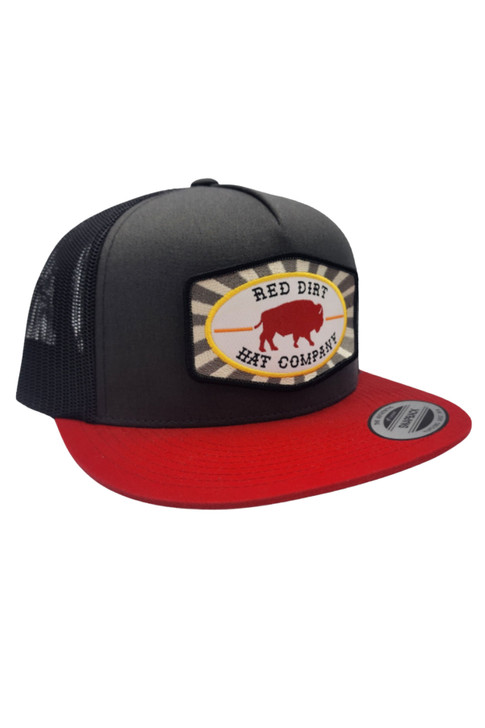 Red Dirt Hat Co. Red Beechnut Mesh Back Snapback Patch Cap Hats - RDHC331