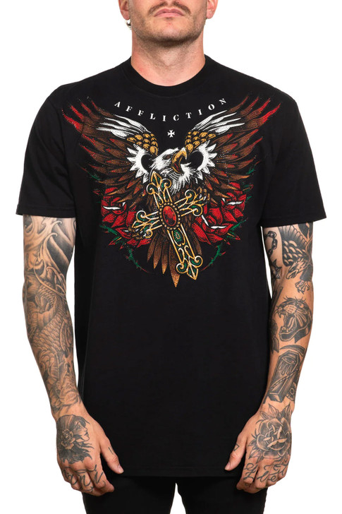 Affliction Men's Spirit & Pride Short Sleeve T-Shirt Tee - A25584