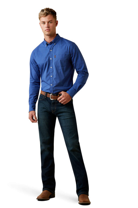 Ariat Men's Ditsy Stretch Long Sleeve Shirt Jacket - 10043709