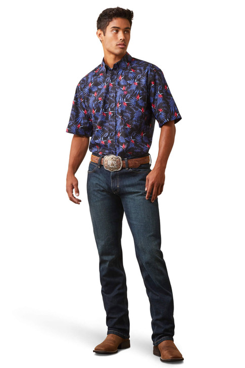 Ariat Men's Ike Fitted Short Sleeve Shirt Jacket - 10043622