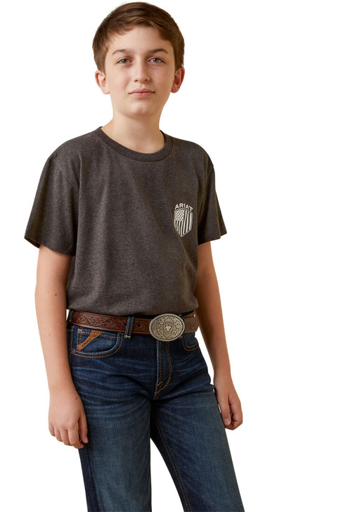 Ariat Youth Patriot Badge Short Sleeve T-Shirt Tee - 10045315