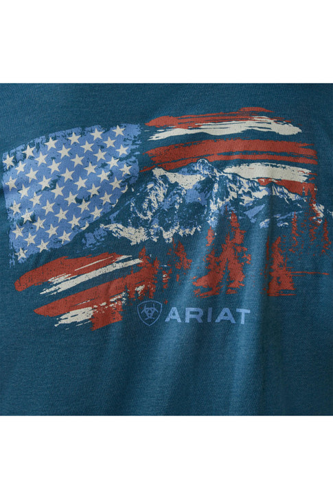 Ariat Men's Mountain Flag Short Sleeve T-Shirt Tee - 10045279