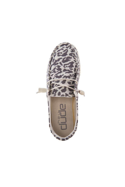 Hey Dude Women's Wendy Woven Cheetah Grey Shoes - 121413091