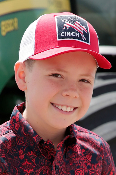 Cinch Boy's 6 Panel Trucker Cap Flexfit Hat Meshback Patch Cap Hats - MCC0606017