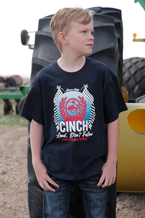 Cinch Youth Lead Don't Follow Short Sleeve T-Shirt Tee - MTT7670129