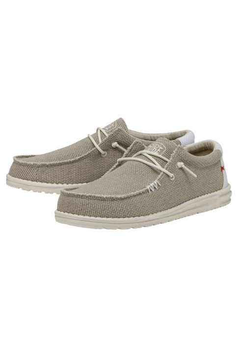 Hey Dude Men's Wally Braided Off White Shoes - 40003-1LB