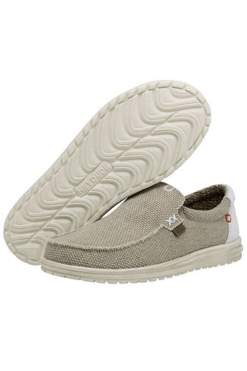 Hey Dude Men's Mikka Braided Off White Slip-On Shoes - 40124-1LB