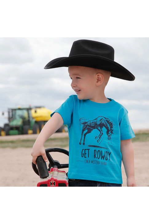 Cinch Youth Get Rowdy Bronc Short Sleeve T-Shirt Tee - MTT7671082