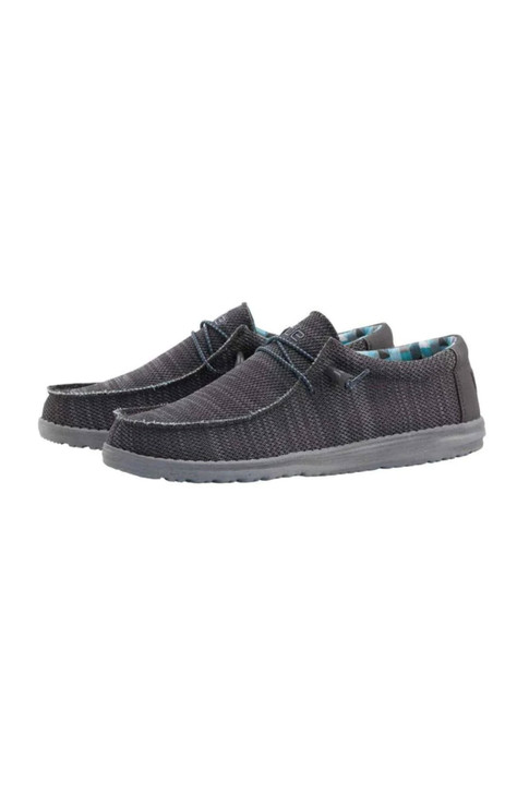 Hey Dude Men's Wally Sox Charcoal Shoes - 110354000