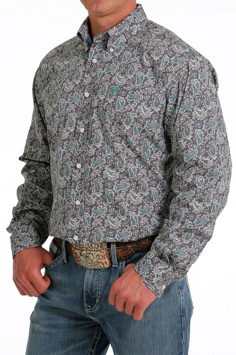 Cinch Men's Paisley Print Long Sleeve Shirt Jacket - MTW1105584