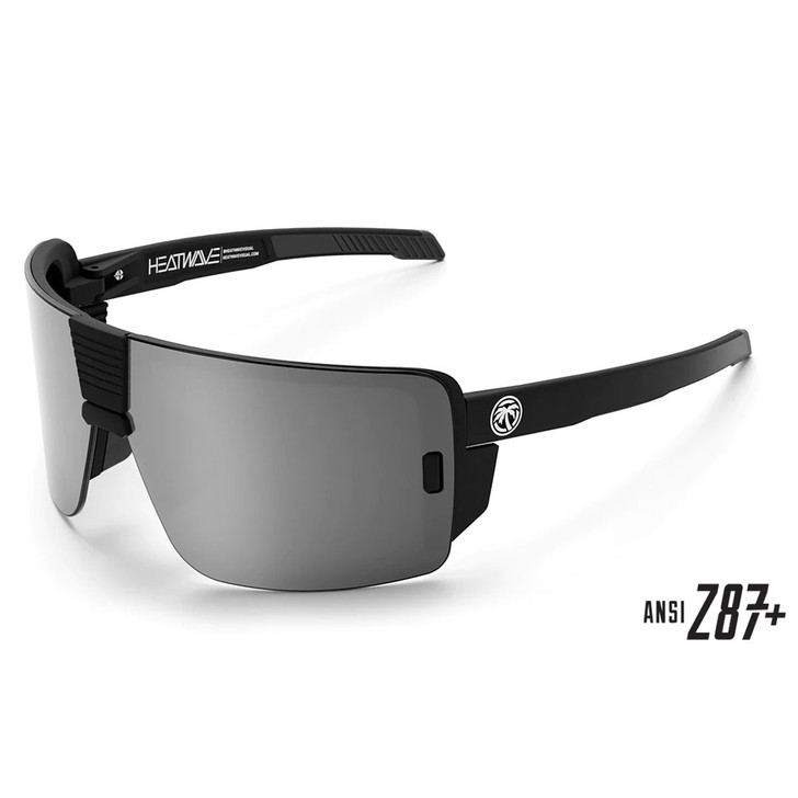 Heat Wave Unisex Vector Z87+ Silver Sunglasses - E_VEC_BLK_15