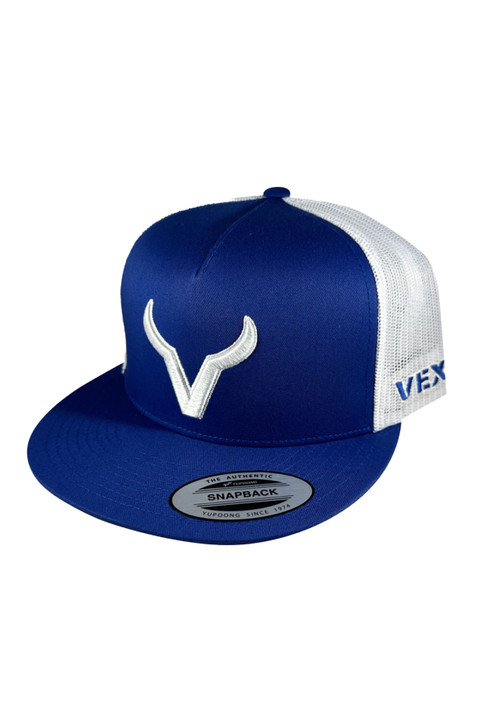 Vexil Unisex White Icon Mesh Back Snapback Patch Cap Hats - HT-323-014-N