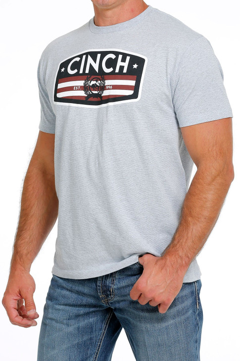 Cinch Men's Light Blue Short Sleeve T-Shirt Tee - MTT1690587