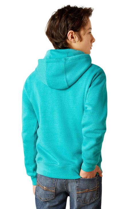 Ariat Boy's In Motion Tile Blue Hoodie Sweatshirt - 10046479