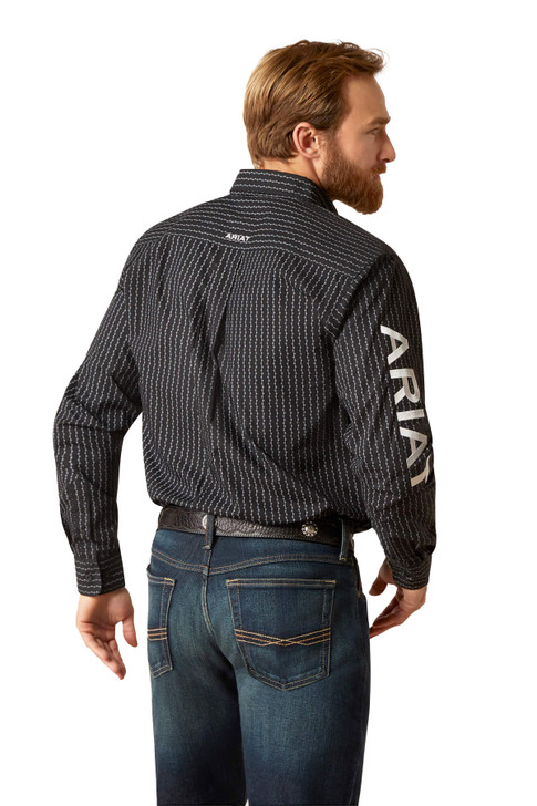 Ariat Men's Team Woodson Fitted Black Long Sleeve Shirt Jacket - 10046287