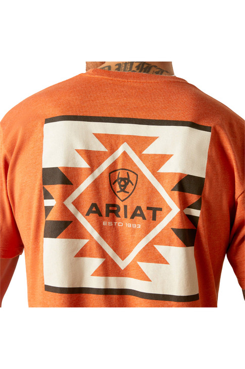 Ariat Men's SW Box Adobe Heather Short Sleeve T-Shirt Tee - 10047611