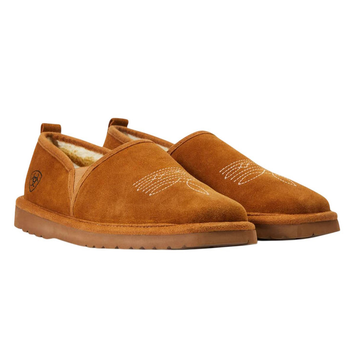 Ariat Men's Lasso Suede Chestnut Slipper