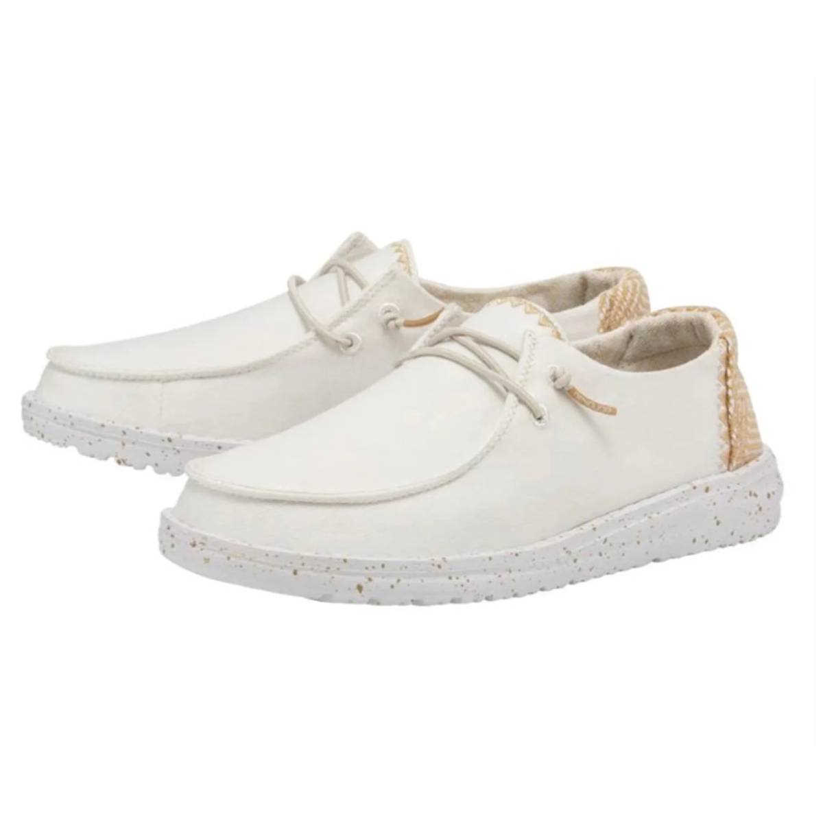 Hey Dude Women's Wendy Chambray White Sand Shoes