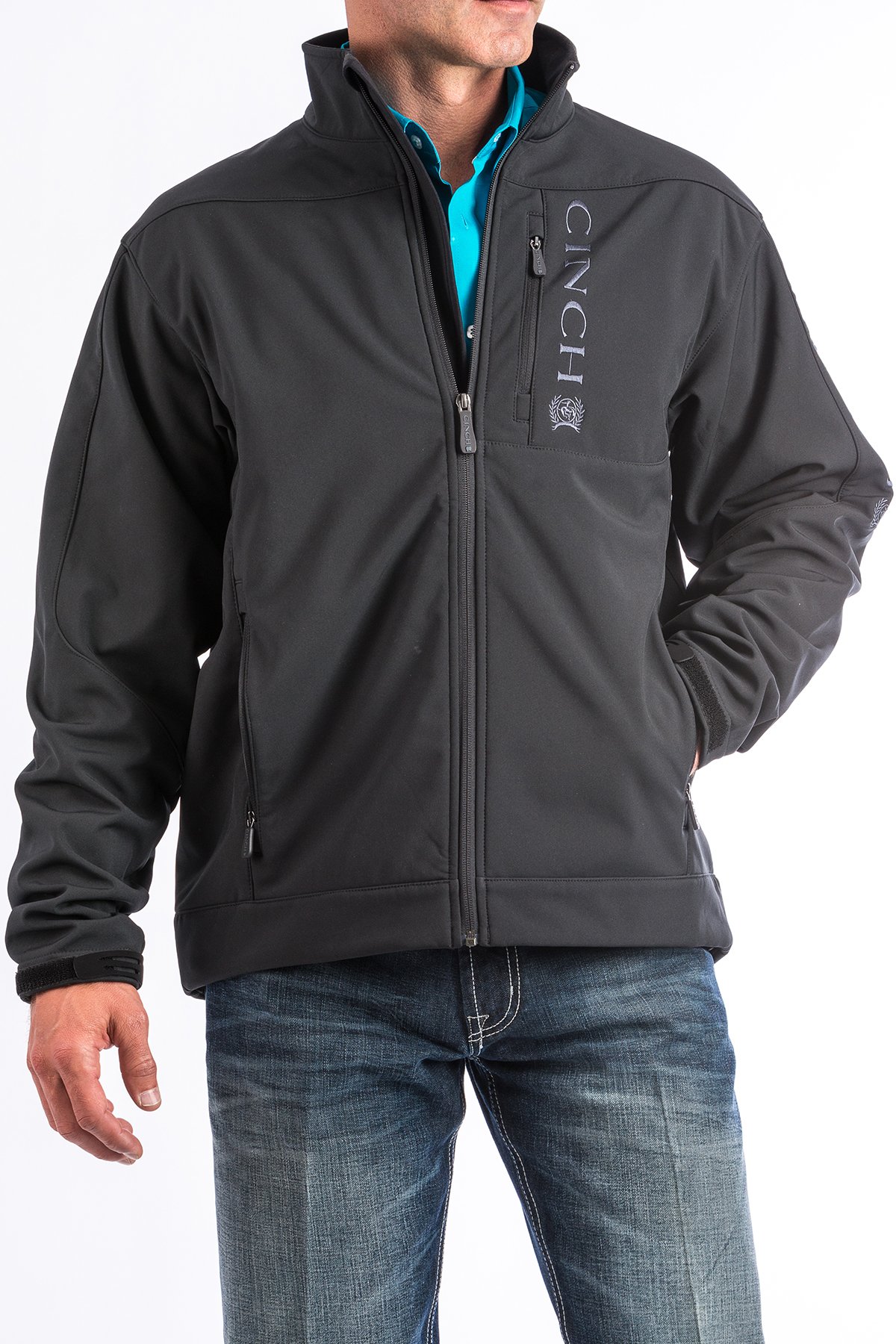 Cinch Men's Black Bonded Softshell Jacket