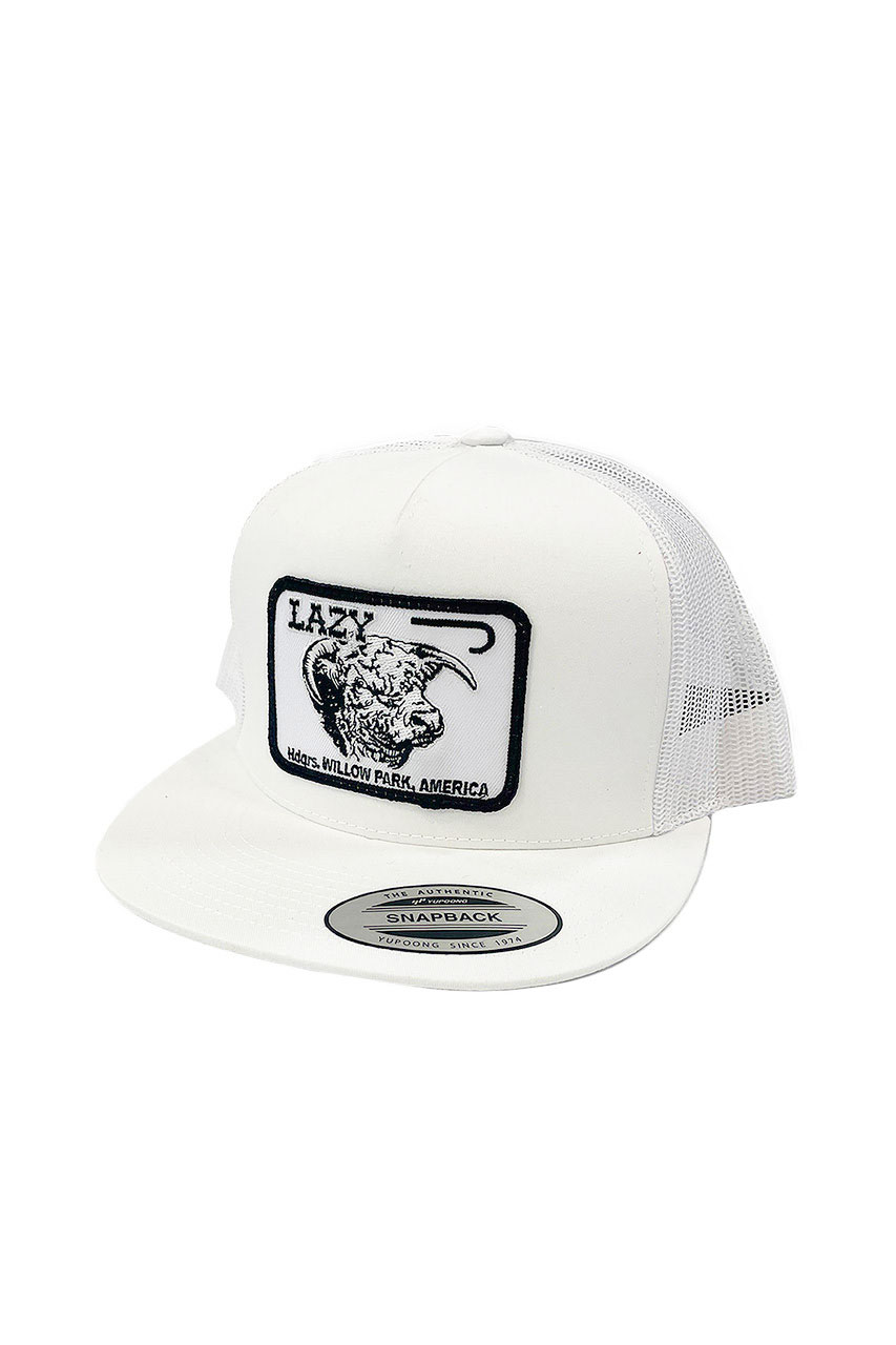 【関税&送料込】Off-White Hat Lazy J Headquarters Snapback Trucker White Patch Cap Hat
