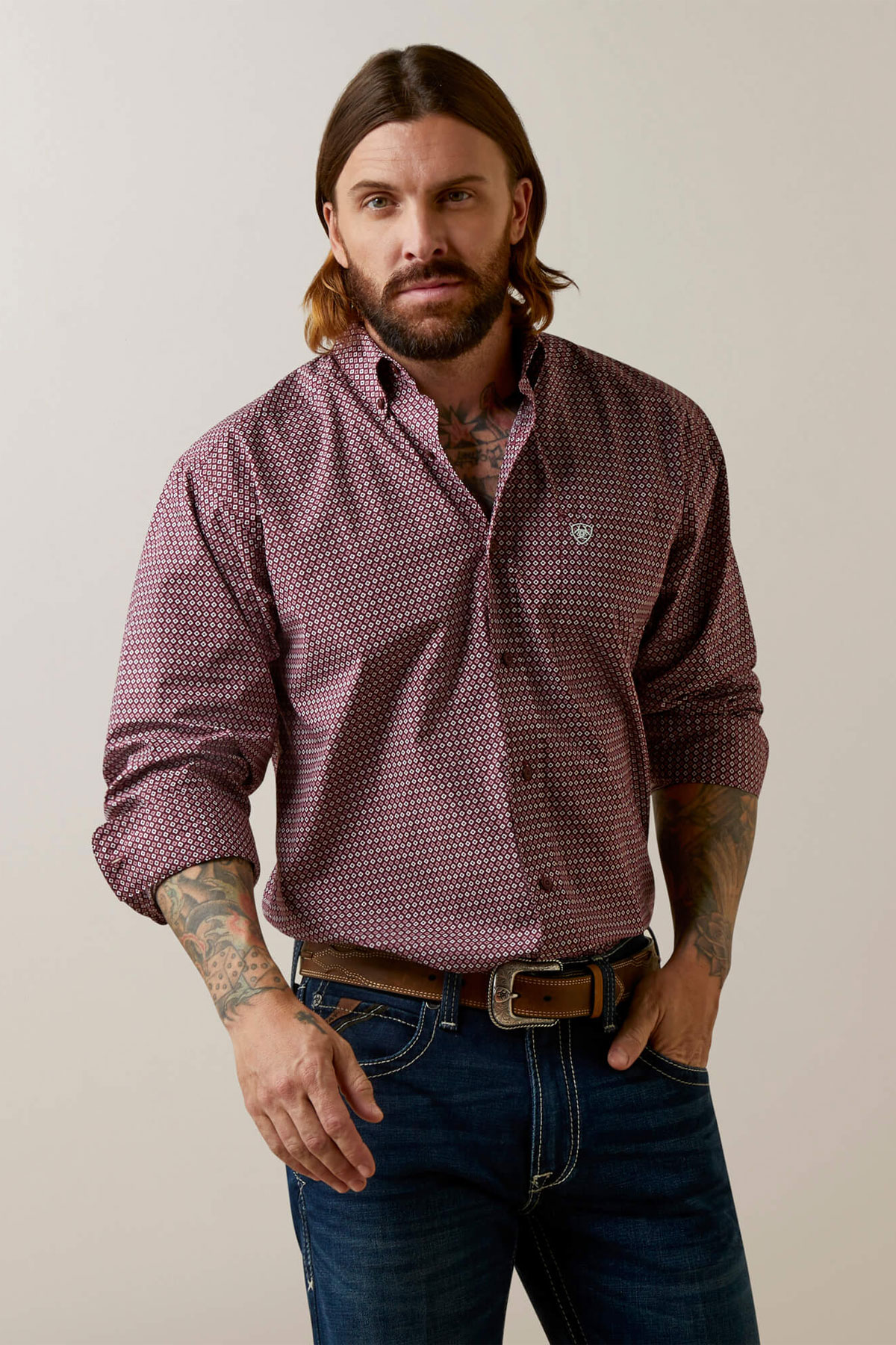 トップス AS49 Ariat Men's Abel Classic Fit Long Sleeve Shirt Jacket - 10045049