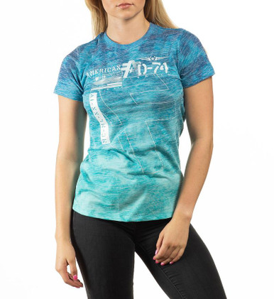 American Fighter WMNS Weathers SS Crew White American Fighter WMNS Weathers SS Crew White