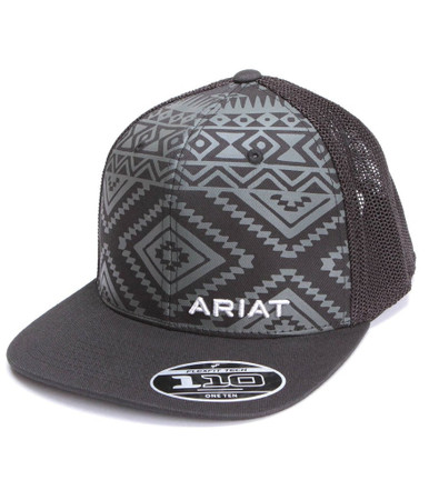 Ariat Men's Mesh Aztec Print Snapback Patch Cap Hat -1508701