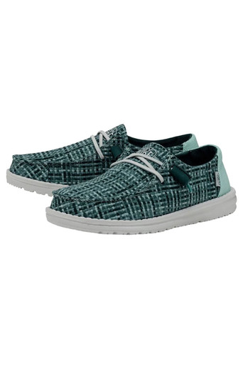 Hey Dude Women's Wendy Crosshatch Jade Shoes - 40060-372