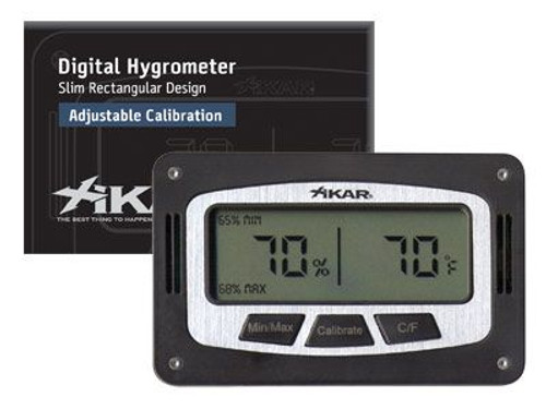 XIKAR Dig Slim Rect Hygrometer