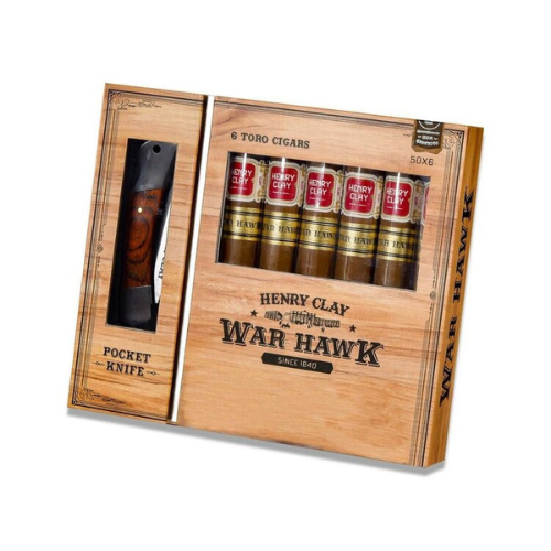 HENRY CLAY War Hawk Toro 6ct + Knife Gift Set