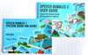 Speech Bubbles 1 and 2, supporting speech sound development in children with picture books, guidebooks, and cards.