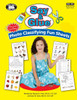 Say & Glue Photo Classifying Fun Sheets, educational coloring and classification activity sheets for children, grades K and up.
