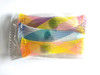 Colorful Twisted Plastic Drinking Straws, Multi-color striped bendable straws in a clear plastic wrapper.