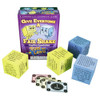 Give Everyone a Fair Shake Conflict Resolution Toss and Learn game, colorful educational game with yellow and blue cubes and cards for learning conflict resolution skills.