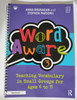 Word Aware 3, colorful educational book cover for teaching vocabulary in small groups for children ages 6 to 11.