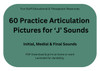 Fun Stuff Educational 60 Practice Articulation Pictures for 'J' Sounds - Download