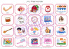M sounds final words, educational chart with images and words such as arm, yum, farm, jam, team, drum, lamb, time, game, ice cream, broom, Tom, bubblegum, thumb, swim, bedroom, comb, bedtime, name, gym.