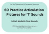 60 Practice Articulation Pictures for 'T' Sounds