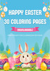 Happy Easter downloadable coloring pages cover