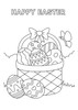 Happy Easter - 30 Coloring Pages - Downloadable Print ready for classroom or home