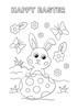 Happy Easter - 30 Coloring Pages - Downloadable Print ready for classroom or home