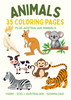 35 Animals Coloring Pages - Farm, Zoo plus Australian Animals -Download cover