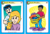 Let's Predict, Kids' educational game cards featuring characters with hair and clothing illustrations, for learning prediction skills. Let's Predict, Kids' educational game cards featuring characters with hair and clothing illustrations, for learning prediction skills.