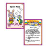 Educational card game product, space race themed for short stories featuring Ray Rabbit and Tess Turtle racing to the moon.