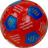 Stress Ball with Words, A red and blue stress ball with words related to communication and personality traits such as 'Organized', 'Opinionated', 'Outgoing', and 'Qualities'