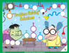 Problem Solving Solutions, colorful educational cartoon illustration showing characters conducting science experiments with test tubes and molecular models. Problem Solving Solutions, colorful educational cartoon illustration showing characters conducting science experiments with test tubes and molecular models.