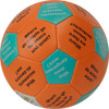Educational mini Soccer Ball, soccer ball featuring questions about scientists, occupations, and outdoor activities for learning and fun.